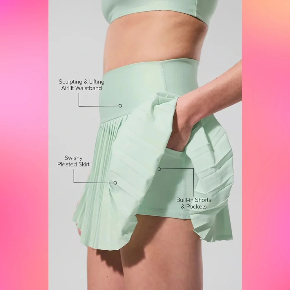 Alo Yoga Grand Slam Tennis Skirt Spearmint XXS